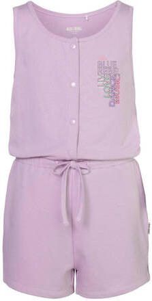 Blue Rebel jumpsuit Isadora met printopdruk paars Meisjes Katoen Ronde hals 122 128 - Foto 1