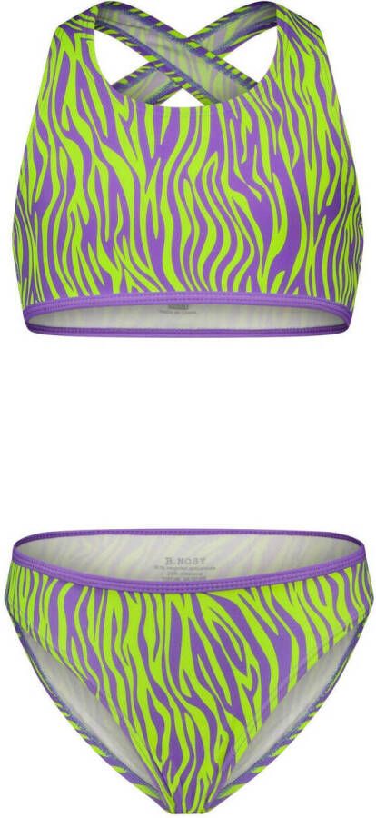 B.Nosy crop bikini B.Active groen paars Meisjes Gerecycled polyamide (duurzaam) 122 128
