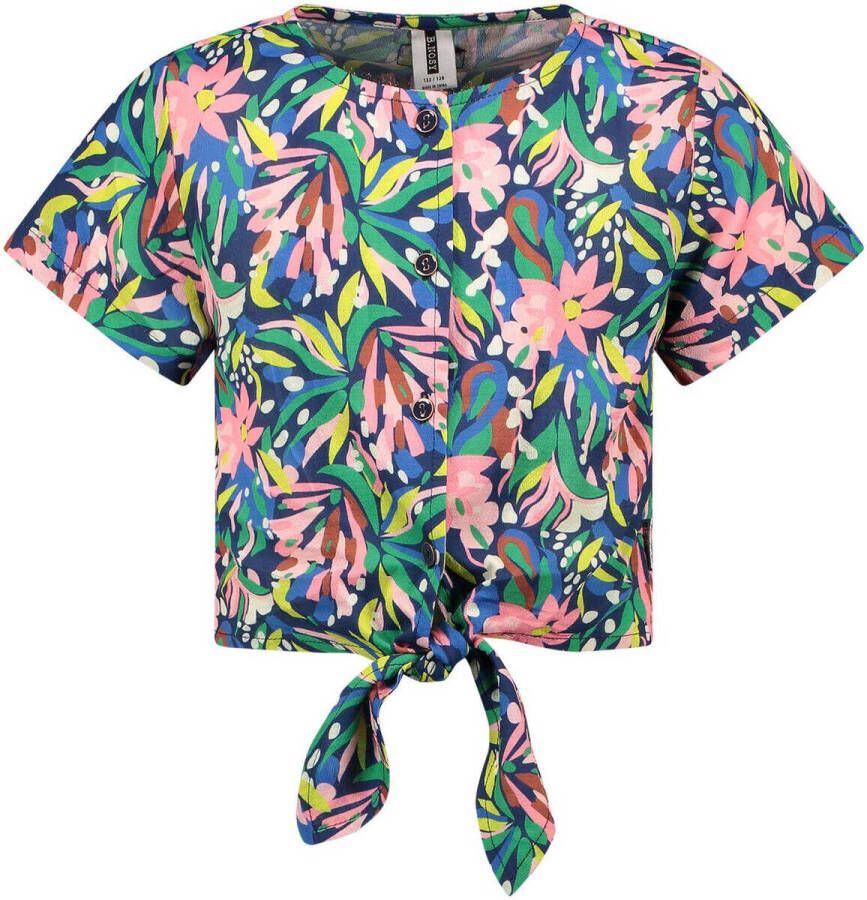 B.Nosy blouse met all over print blauw multicolor