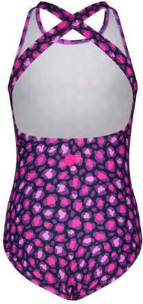 B.Nosy badpak roze zwart Meisjes Gerecycled polyester All over print 122 128