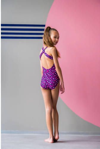 B.Nosy badpak roze zwart Meisjes Gerecycled polyester All over print 122 128 - Foto 2