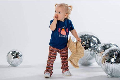 B.Nosy T-shirt Birdie met printopdruk donkerblauw Meisjes Polyester Ronde hals 80 - Foto 2