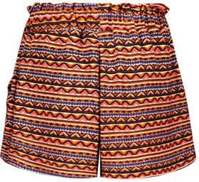 B.Nosy casual short Brigit met all over print brique blauw Korte broek Bruin Meisjes Polyester 122 128