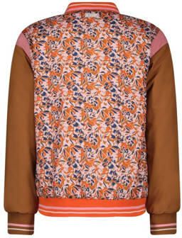 B.Nosy coated bomberjack zomer Sacha met all over print bruin oranje Jas 122 128