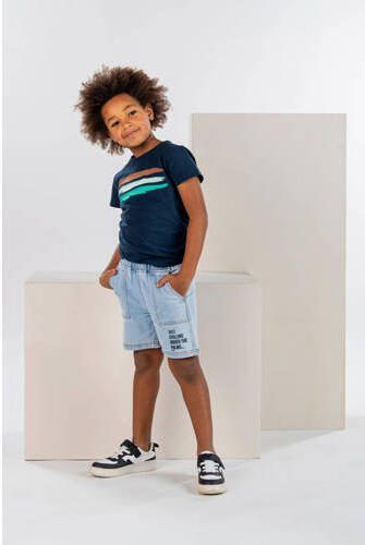 B.Nosy denim short vivid denim Korte broek Blauw Jongens Stretchdenim Effen 134 140