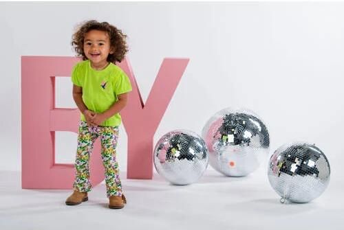 B.Nosy gebloemde flared broek groen roze wit Meisjes Gerecycled polyester 74 - Foto 2