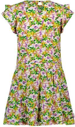B.Nosy gebloemde jurk roze groen geel Meisjes Polyester Ronde hals Bloemen 158 164 - Foto 3