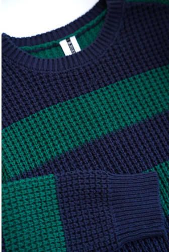 B.Nosy gestreepte trui B.OFFROAD donkerblauw groen Jongens Sweat Ronde hals 158 164 - Foto 2