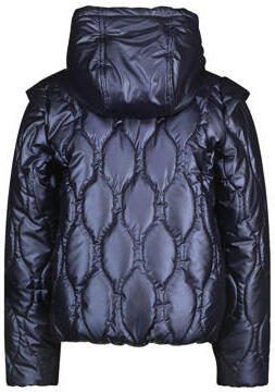 B.Nosy gewatteerde winterjas van gerecycled polyester donkerblauw Meisjes Gerecycled polyester (duurzaam) Capuchon 98 - Foto 2