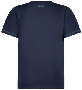 B.Nosy T-shirt Gust met printopdruk donkerblauw Jongens Polyester Ronde hals 110