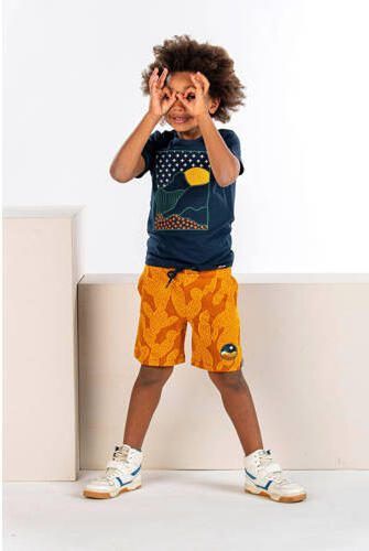 B.Nosy T-shirt Gust met printopdruk donkerblauw Jongens Polyester Ronde hals 110 - Foto 2