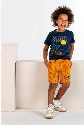 B.Nosy T-shirt Gust met printopdruk donkerblauw Jongens Polyester Ronde hals 110 - Foto 3