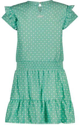 B.Nosy jurk met all over print en ruches mintgroen Meisjes Polyester Ronde hals 146 152 - Foto 3