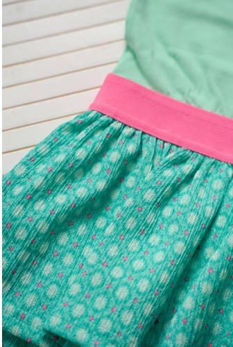 B.Nosy jurk met all over print mintgroen felroze Meisjes Polyester Ronde hals 158 164 - Foto 2