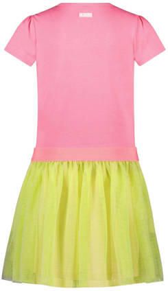 B.Nosy jurk zoetroze geel Meisjes Stretchkatoen Ronde hals Effen 146 152 - Foto 3