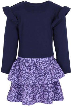 B.Nosy korte jurk met ruches en print paars lila Meisjes Polyester Ronde hals - Foto 2