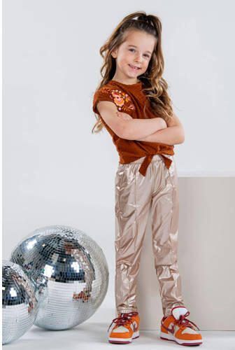 B.Nosy metallic tapered fit broek Bette rozegoud Meisjes Polyester Effen 146 152 - Foto 3