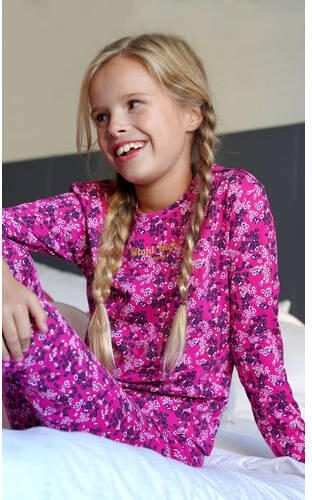 B.Nosy pyjama B. a SLEEP met all over print velroze paars Multi Meisjes Stretchkatoen Ronde hals 110 116 - Foto 3