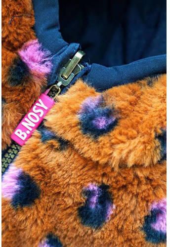 B.Nosy reversible winterjas met imitatiebont roest blauw Bruin Meisjes Gerecycled polyester Capuchon 134 140 - Foto 3
