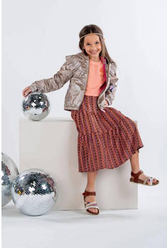 B.Nosy rok met all over print en volant brique blauw Bruin Meisjes Polyester 122 128 - Foto 2