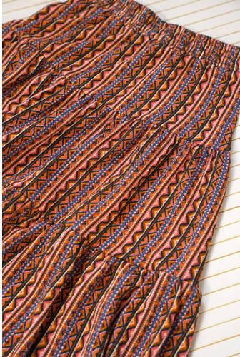 B.Nosy rok met all over print en volant brique blauw Bruin Meisjes Polyester 122 128 - Foto 3