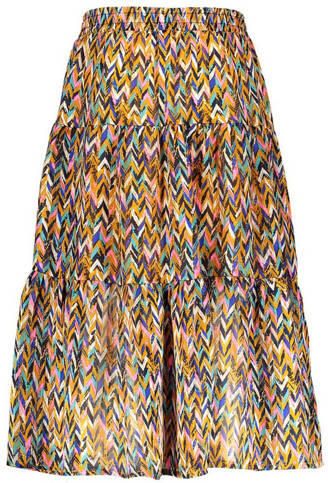 B.Nosy rok met grafische print bruin multicolor Meisjes Polyester Grafisch 92 - Foto 3