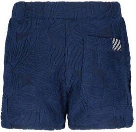 B.Nosy sweatshort met bladprint donkerblauw Korte broek Blad 74