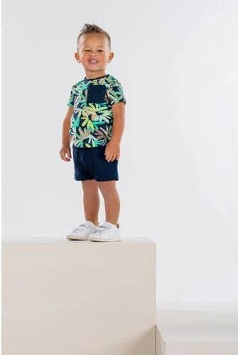 B.Nosy sweatshort met bladprint donkerblauw Korte broek Blad 74 - Foto 2