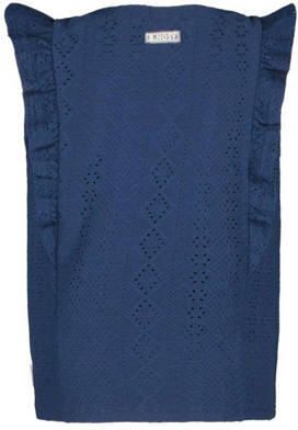 B.Nosy T-shirt donkerblauw Meisjes Katoen Ronde hals Effen 146 152