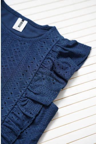 B.Nosy T-shirt donkerblauw Meisjes Katoen Ronde hals Effen 146 152 - Foto 2