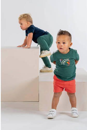 B.Nosy T-shirt Kelvin met printopdruk donkergroen ecru Jongens Stretchkatoen Ronde hals 80 - Foto 2
