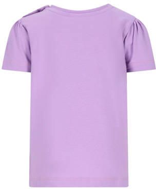 B.Nosy T-shirt lila Paars Meisjes Stretchkatoen Ronde hals Printopdruk - Foto 2