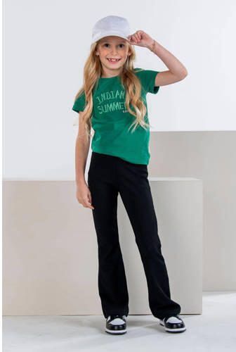 B.Nosy T-shirt Maud met tekst groen Meisjes Stretchkatoen Ronde hals Tekst 134 140 - Foto 2