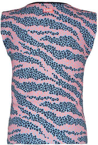 B.Nosy T-shirt met all over print blauw roze Meisjes Katoen Ronde hals 104 - Foto 2