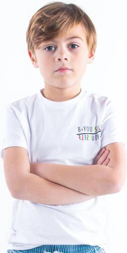 B.Nosy T-shirt met logo wit Meisjes Katoen Ronde hals Logo 116 - Foto 4