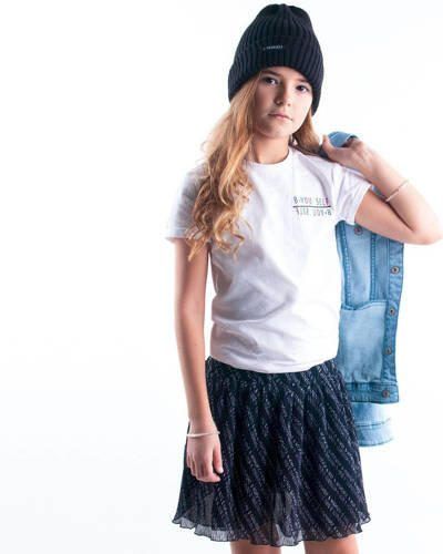 B.Nosy T-shirt met logo wit Meisjes Katoen Ronde hals Logo 116 - Foto 3