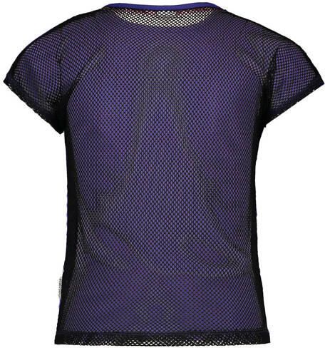 B.Nosy T-shirt met mesh achterkant paars Meisjes Polyester Ronde hals Tekst 134-140 - Foto 2
