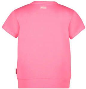 B.Nosy T-shirt met printopdruk felroze Meisjes Stretchkatoen Ronde hals 122 128