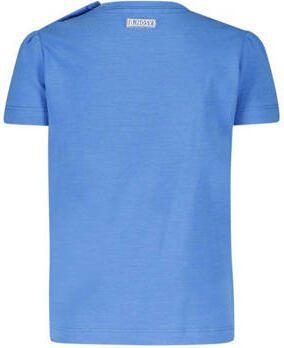 B.Nosy T-shirt met printopdruk hemelsblauw Meisjes Stretchkatoen Ronde hals 74