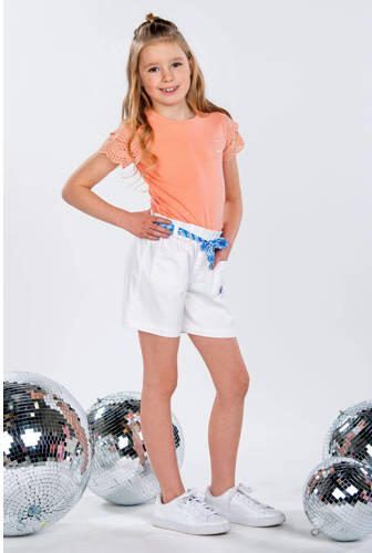 B.Nosy T-shirt Pippi met printopdruk zalmroze Meisjes Stretchkatoen Ronde hals 122 128 - Foto 2