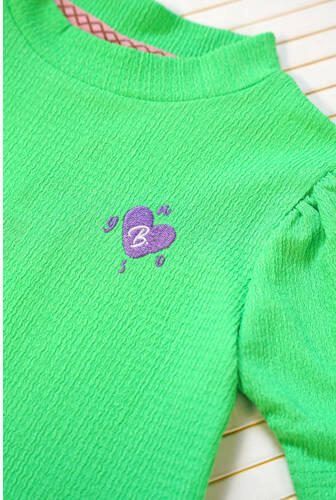 B.Nosy T-shirt Vajen felgroen Meisjes Polyester Opstaande kraag Effen 122 128 - Foto 2