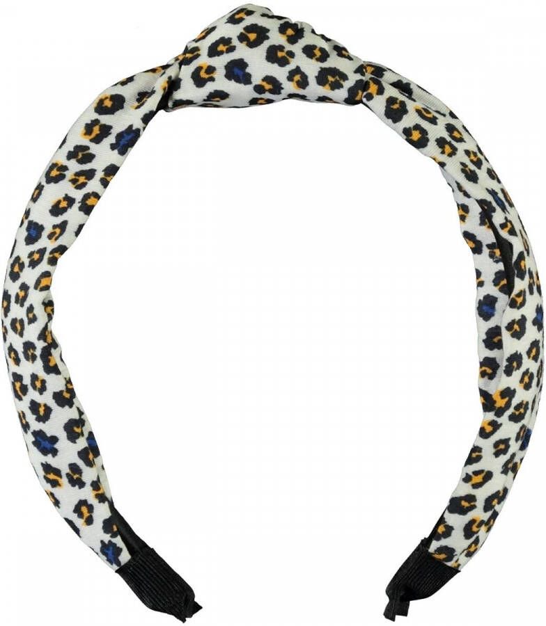 B.Nosy haarband met luipaardprint ecru zwart Haar accessoire Meisjes Katoen