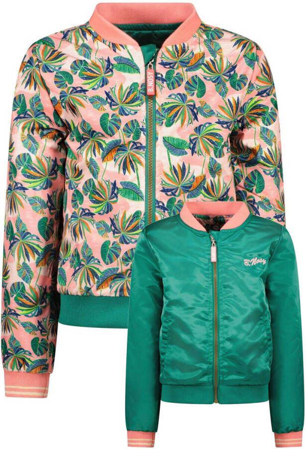 B.Nosy reversible bomberjack zomer B.Sunkissed van polyester groen lichtroze
