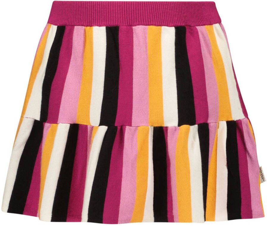 B.Nosy rok B.Adorable met all over print roze multicolor Meisjes Viscose 122 128