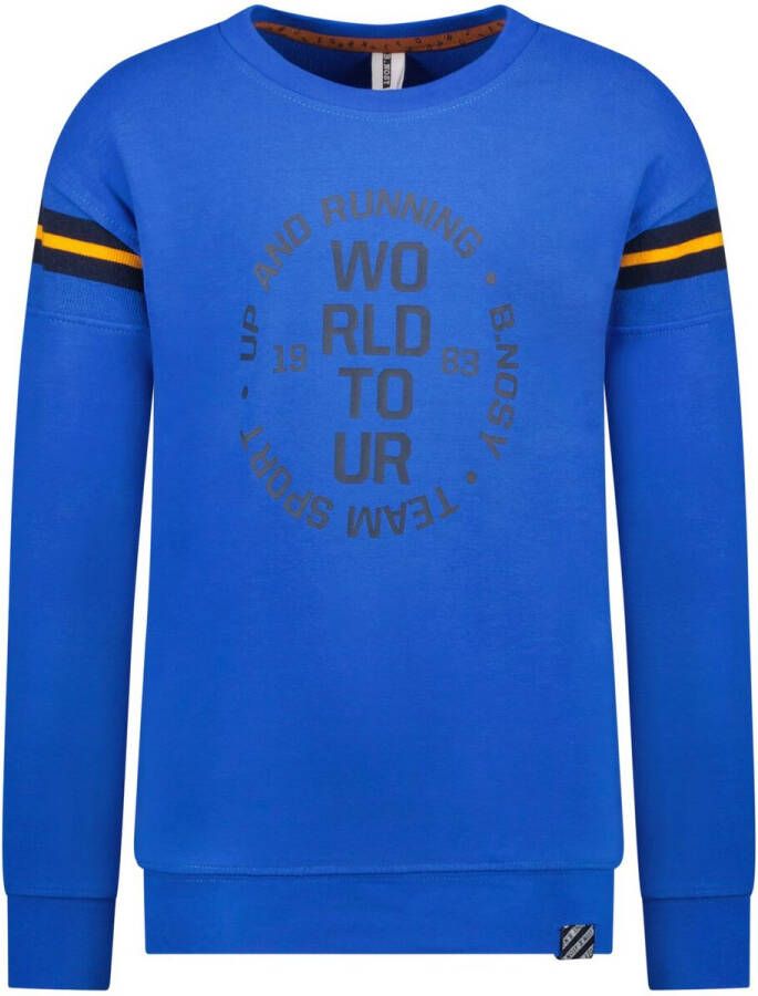 B.Nosy sweater met tekst blauw