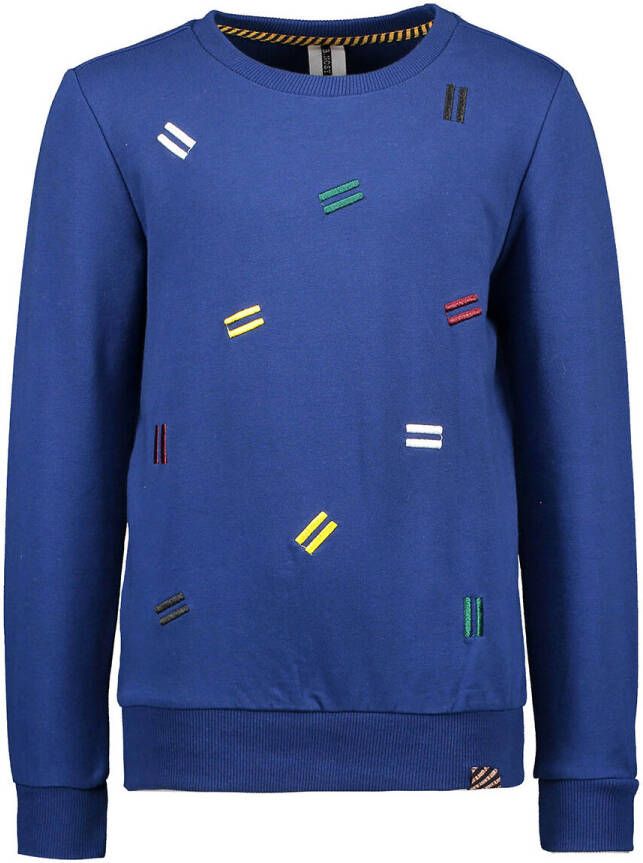 B.Nosy sweater met all over print blauw Meisjes Katoen Ronde hals All over print 92