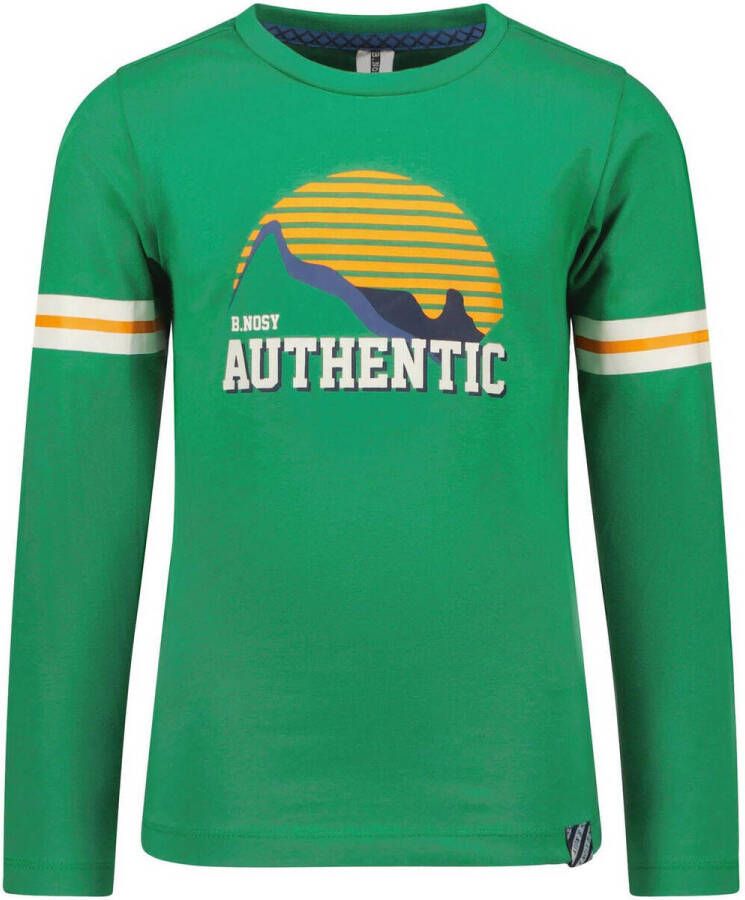 B.Nosy longsleeve B.Authentic met printopdruk groen
