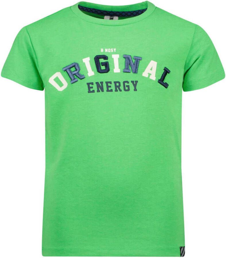 B.Nosy T-shirt B.Gecko met tekst neon groen