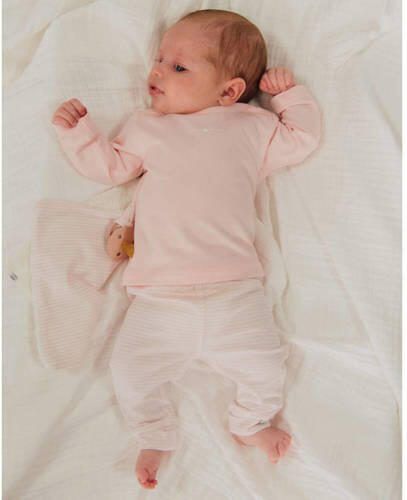 Born by Kiddo United gestreepte baby broek roze wit Meisjes Katoen Streep 56 - Foto 2