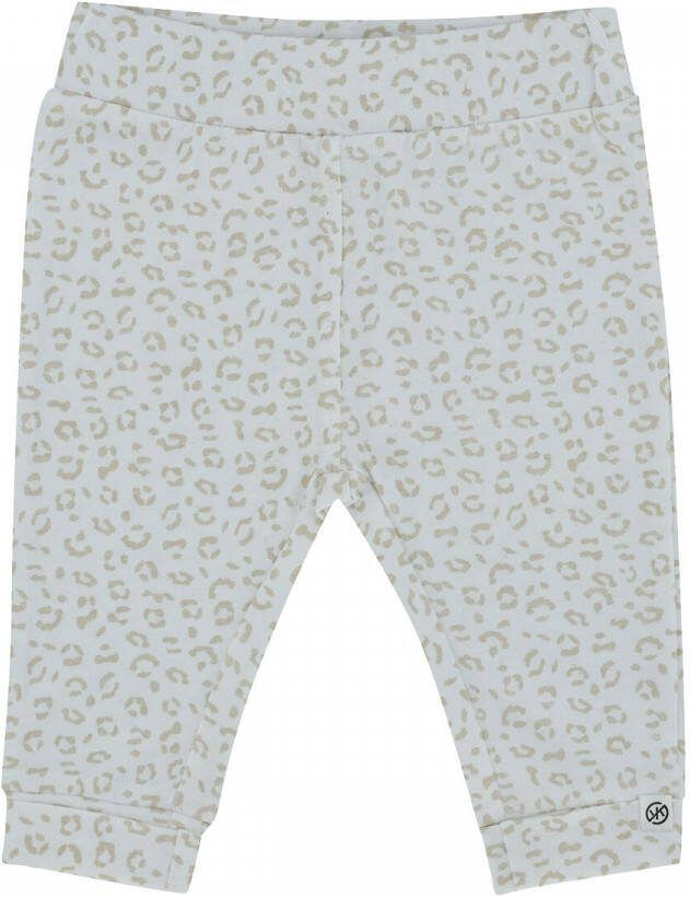 Born by Kiddo United baby regular fit broek met katoen wit camel All over print 56
